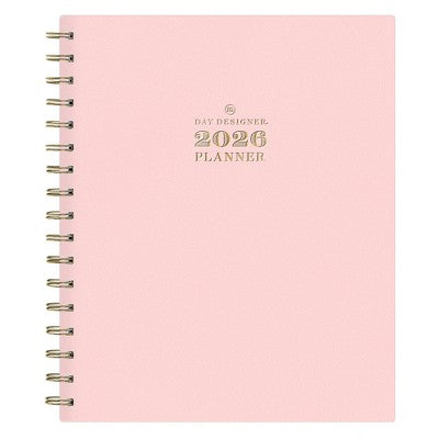 Blue Sky Day Designer 2026 Weekly/Monthly Faux Leather Hardcover Planning Calendar 7"x9" Blush