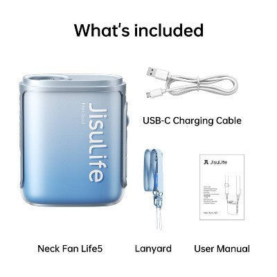 JISULIFE Portable Neck Fan Life 5 Blue