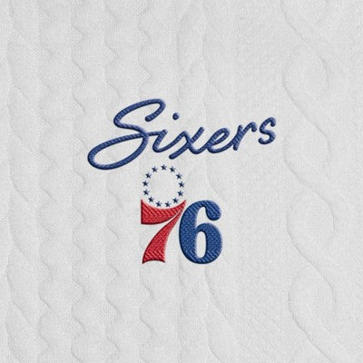 NBA Philadelphia 76ers Women's Long Sleeve Crusive Textured White Hooded Sweatshirt - S