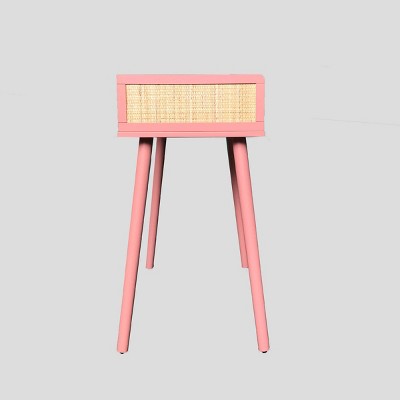 Rattan and Wood Kids' Desk Pink - Pillowfort (LOCAL PICKUP ONLY)