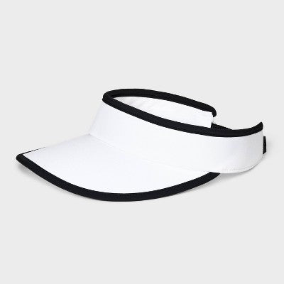 Contrast Border Detail Visor Hat - All In Motion White