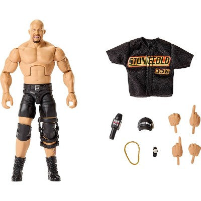 WWE Elite "Stone Cold" Steve Austin Action Figure, Series #122, 6" Collectible with Accessories