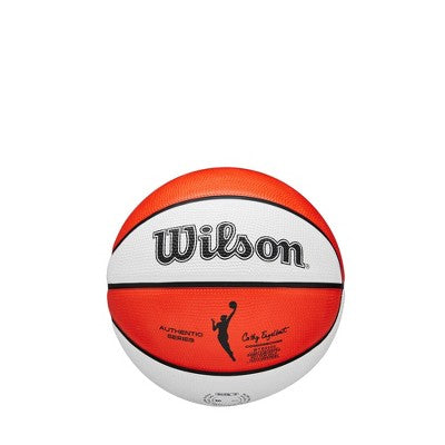 Wilson NBA Authentic Mini Basketball - Orange/White: Size 3, Small Sports Equipment
