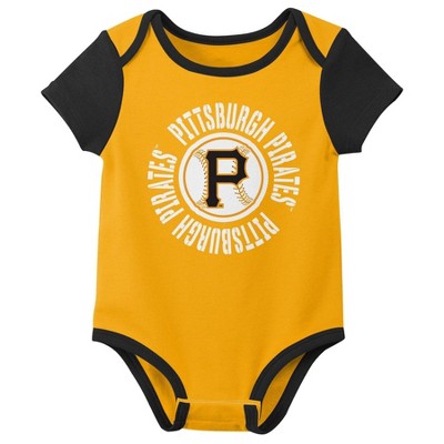 MLB Pittsburgh Pirates Newborn 3-pack Bodysuits - 3-6M