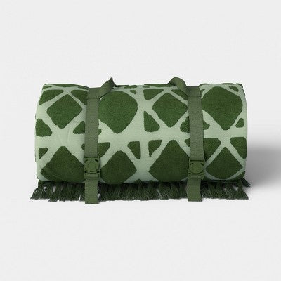 80"x60" Outdoor Beach Blanket - Threshold Green