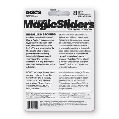 Magic Sliders 8ct 1" Round Adhesives