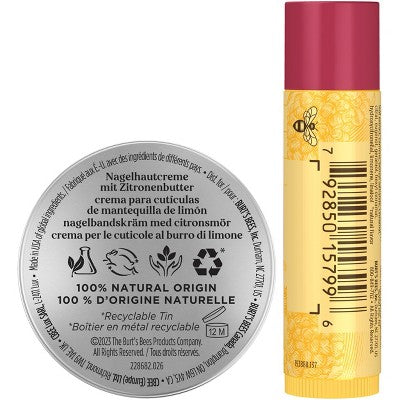 Burt's Bees Holiday Feeling Festive Gift Set - Pomegranate Lip Balm + Lemon Cuticle Cream - 16oz
