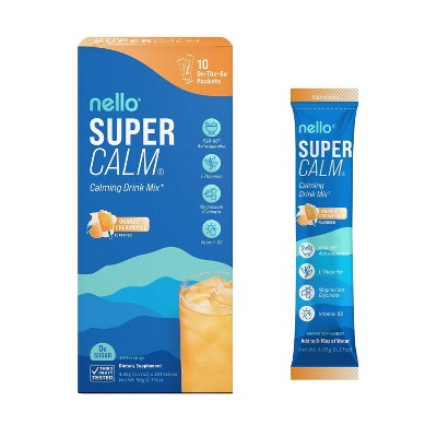 Nello Supercalm Calming Drink Mix Supplement Powder - Orange Creamsicle - 10ct