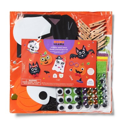 12ct Halloween Characters Foam Platter Craft Kit - Mondo Llama