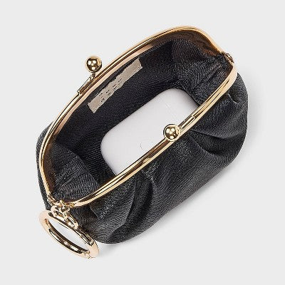 Mini Kiss Lock Pouch Bag Charm - A New Day Black