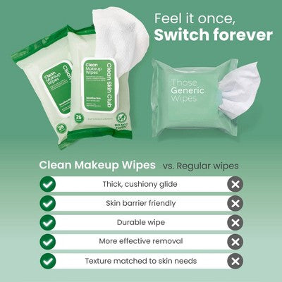 Clean Skin Club Makeup Facial Cleansing Wipes Sensitive Skin - 25ct