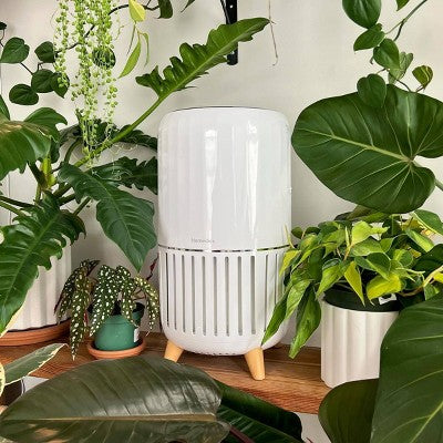 HoMedics Smart True HEPA Large Room Air Purifier with Air Quality Sensor and UV-C: Odor Eliminator, Smartphone App Control
