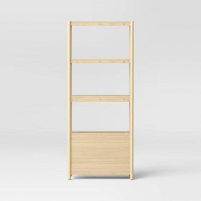 72.25" Scandi Bookcase with Storage Natural - Room Essentials (LOCAL PICKUP ONLY)