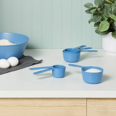 6pc Measuring Cup Set Blue - Room Essentials
