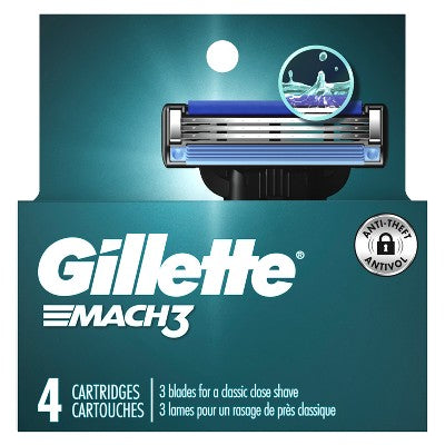 Gillette Mach3 Men's Razor Blade Refills - 4ct