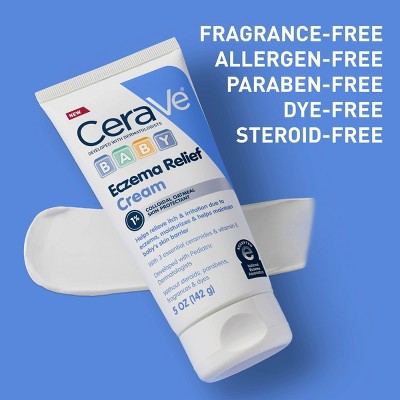 CeraVe Baby Eczema Cream - 5oz: Moisturizing, Hypoallergenic, Contains Hyaluronic Acid, Steroid-Free