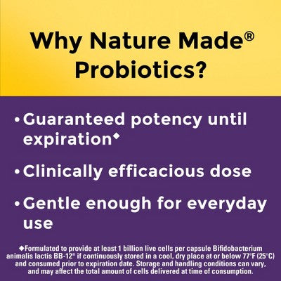 Nature Made 1B CFU Probiotic Capsules - 30ct