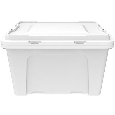 Hefty 18gal Max Pro Tote White Base Lid with Black Latch and Brushed Silver Foil (LOCAL PICKUP ONLY)