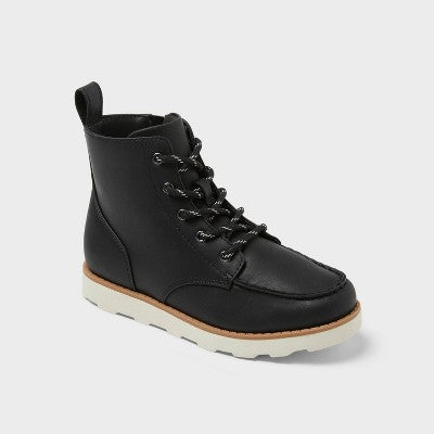 Kids' Bosley Mock Toe Boots - Cat & Jack Black 3