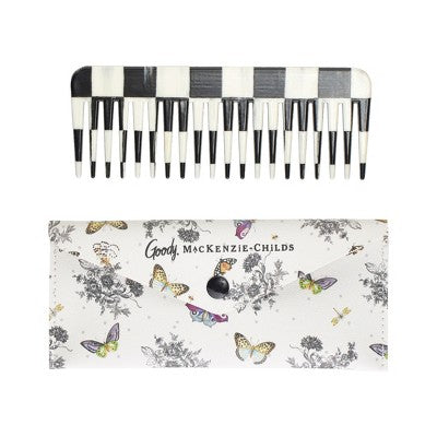MacKenzie-Childs x Goody Comb and Case Courtly Check and Butterfly Toile - 2ct