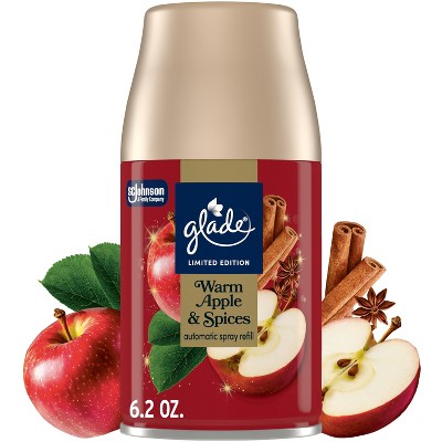 Glade Automatic Air Freshener Room Spray Holiday Scent Refill - Warm Apple & Spices - 6.2 oz