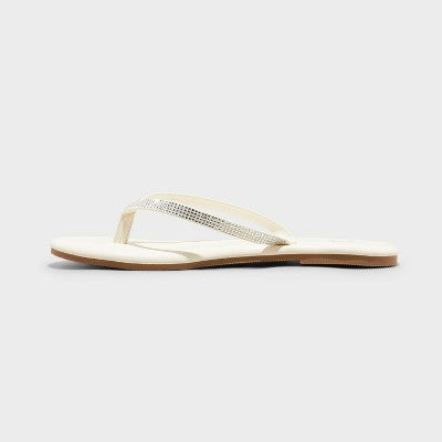 Women's Cali Thong Flip Flop Sandals - Shade & Shore Ivory 9