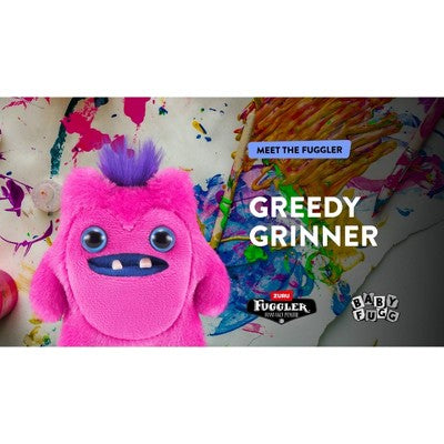 Fuggler 3.9" Greedy Grinner Pink Stuffed Animal