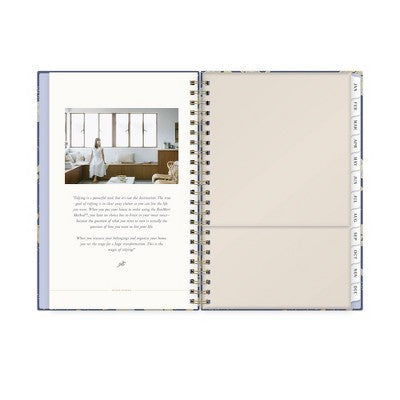 Marie Kondo for Blue Sky 2025 Weekly/Monthly Planner 8.27"x5.71" Wirebound Hana Navy