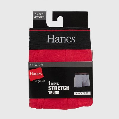 Hanes Originals Premium Men's Trunks - Red M