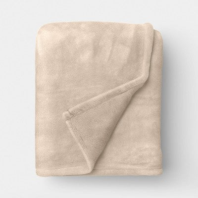 Oversized Primalush Throw Blanket Khaki - Threshold