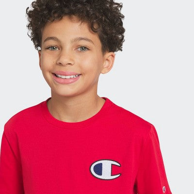 Champion Kids' Signature Patch Graphic T-Shirt - Red M