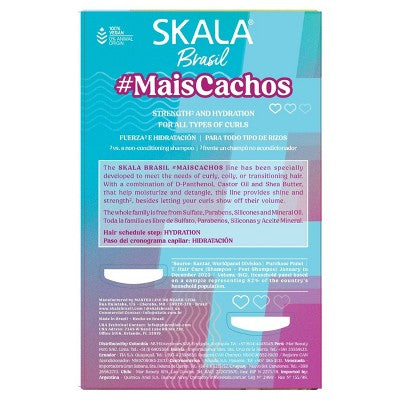 SKALA Mais Cachos Shampoo & Conditioner Kit: Deep Hydration, Curl Enhancing for Coily, Curly, Wavy Hair