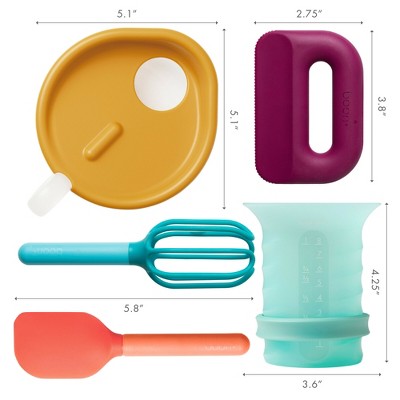 Boon Intro Toddler Food Prep Tools - 5pk: BPA-Free, Includes Chopper, Bowl, Whisk, Egg Cracker