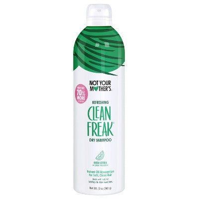 Not Your Mother's Clean Freak Original Citrus Dry Shampoo for All Hair Types - 12oz: Oil Control, Aluminum-Free, Dye-Free, Paraben-Free