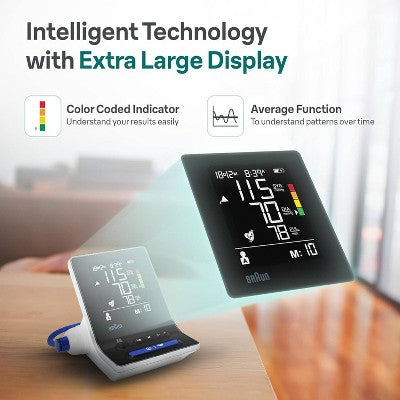 Braun ExactFit 3 Upper Arm Blood Pressure Monitor For Home Use - 2 Cuff Sizes