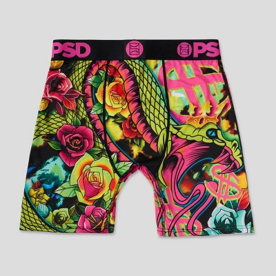 PSD Men's 2pk Venom Drip Boxer Briefs - Neon Snake/Black Pink Snake S