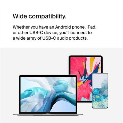 Belkin RockStar USB-C to 3.5mm Auxiliary Audio Cable 3ft, F7U079BT03-BLK