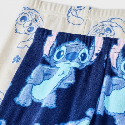 Toddler 4pc Lilo & Stitch Cotton Pajama Set - Blue/White 4T