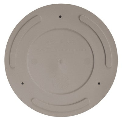 Bloem Mathers 12" Modern Plastic Planter with Saucer, Pebble Stone