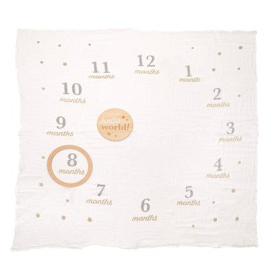 Pearhead Baby Milestone Blanket and Photo Prop Set - 3pk