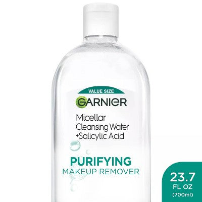 Garnier Salicylic Acid Purifying Makeup Remover Micellar Water and Facial Cleanser - 23.7 fl oz: Oil-Free, No Fragrance Added, Suitable for Normal