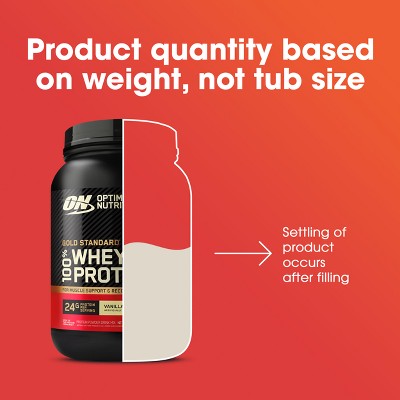 Optimum Nutrition Gold Standard 100% Whey Protein Powder - Vanilla Ice Cream - 22 Servings - 24oz