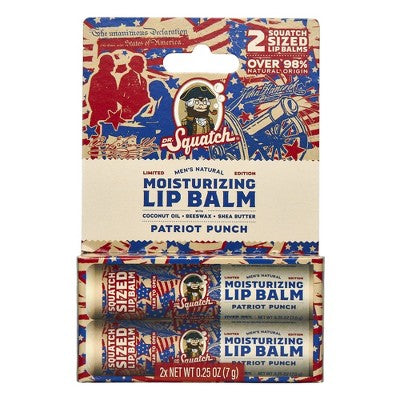 DR. SQUATCH Patriot Punch Americana Lip Balm - 1oz/2pk