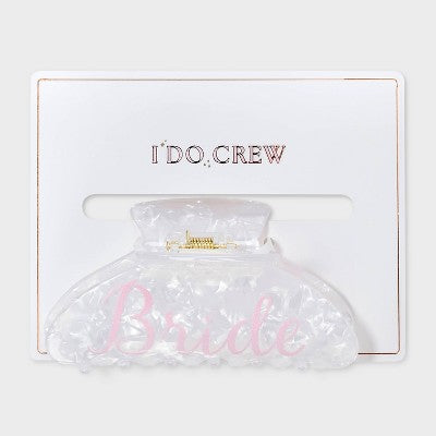 Bride Hair Claw Clip - White