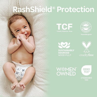 Parasol Clear+Dry Natural Disposable Diapers - Size 2 - 12ct