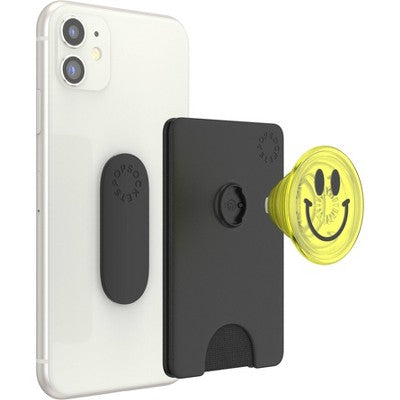 PopSockets PopWallet with PopGrip Cell Phone Grip & Stand - Tie Dye Smiley