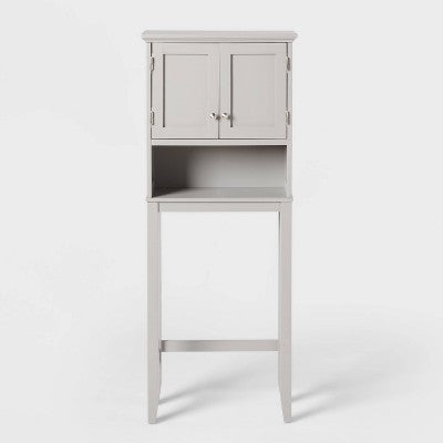 Wood Space Saver Etagere Gray - Threshold (LOCAL PICKUP ONLY)