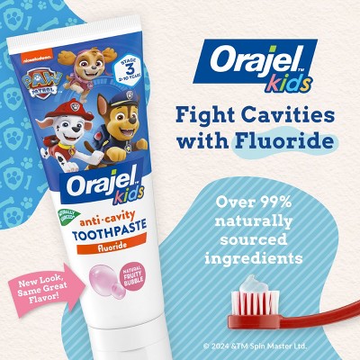 Orajel Kids Paw Patrol Anticavity Fluoride Toothpaste - Fruity Bubble - 4.2oz