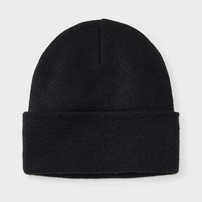 Men's Knit Cuffed Beanie - Goodfellow & Co Black
