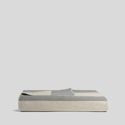 Queen/King Border Stripe Cotton Bed Blanket Heathered Gray - Parachute for Target
